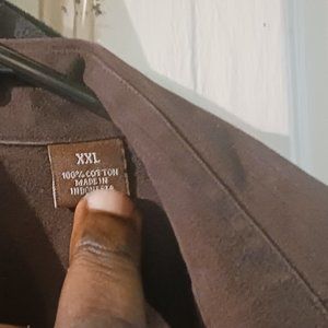 Perry Ellis 2xl xxl 16 chocolate 🍫 brown shirt